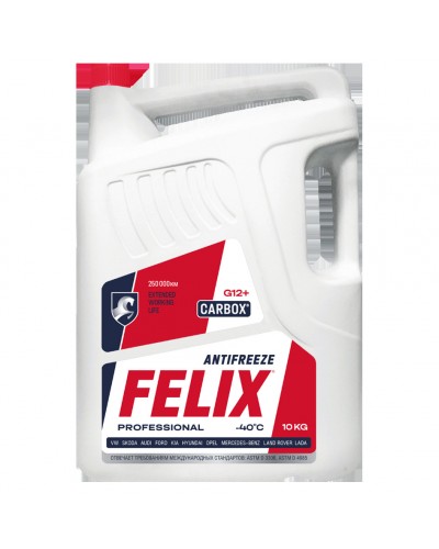Антифриз FELIX CARBOX G12+ (красный), в п/э кан. 10 кг