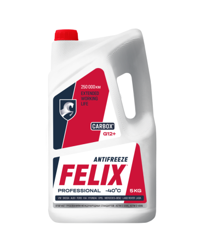 Антифриз FELIX CARBOX G12+ (красный), в п/э кан. 5 кг
